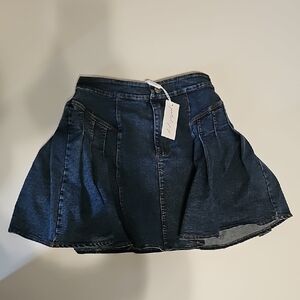 Petal & Pup Dark Blue Skater Skirt